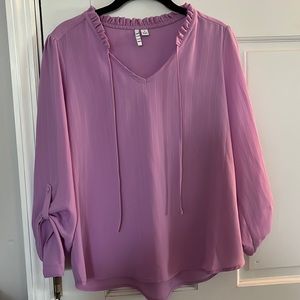 ELLE long sleeve V Neck blouse